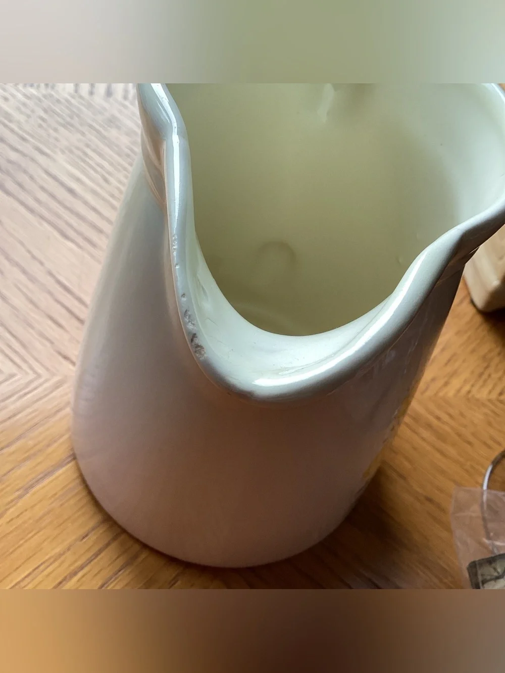 Vintage 5.5” Pottery Pitcher Yellow Wildflowers Floral Farmhouse Rustic Vase